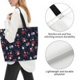 thumbnail image 3 of Balery Vintage Rose Bolsa Tote Estilo Estético con Cremalleras, Bolsa de Hombro, Bolsa de Compras Grande y Plegable, 3 of 8