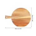 thumbnail image 2 of FUTUREORYY 1Set Acacia Wood Chopping Board for Home and Restaurant Use Round Handle Design for Meats and Vegetables, 2 of 7