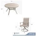 thumbnail image 3 of Vicllax 7-Piece Outdoor Patio Dining Set, 47-Inch Round Outdoor Table with Umbrella Hole and 6 Swivel Patio Chairs, Outdoor Furniture for Backyard, Garden, Deck & Porch, 3 of 10