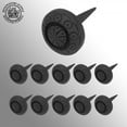 thumbnail image 2 of Renovators Supply Black Wrought Iron Nails 3 x 2" L Round Clavos Floral Decorative Black Powder Coated Nails for Barn, Gate, Window Shutter or Doors Home Hardware Nails Pack of 10, 2 of 8
