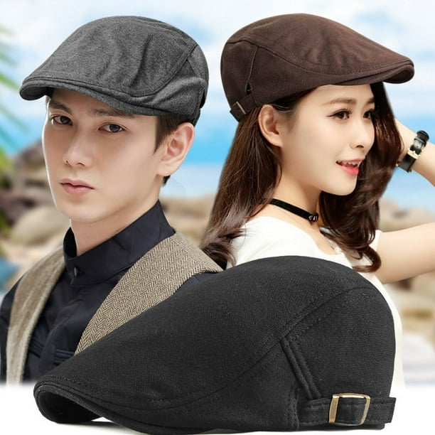 Boina de tela para hombre, estilo coreano, sencilla, de color