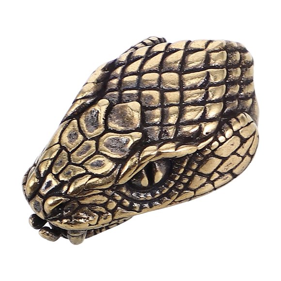 Llavero con dije de cabeza de serpiente vintage, colgante, material para hacer joyas, accesorio de latón para exteriores, cordón de paracord DIY