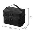 thumbnail image 4 of Bolsa de cosméticos de malla de nailon, caja de maquillaje de secado rápido para vacaciones (negro de doble capa) Ygjytge Cuidado Belleza, 4 of 4