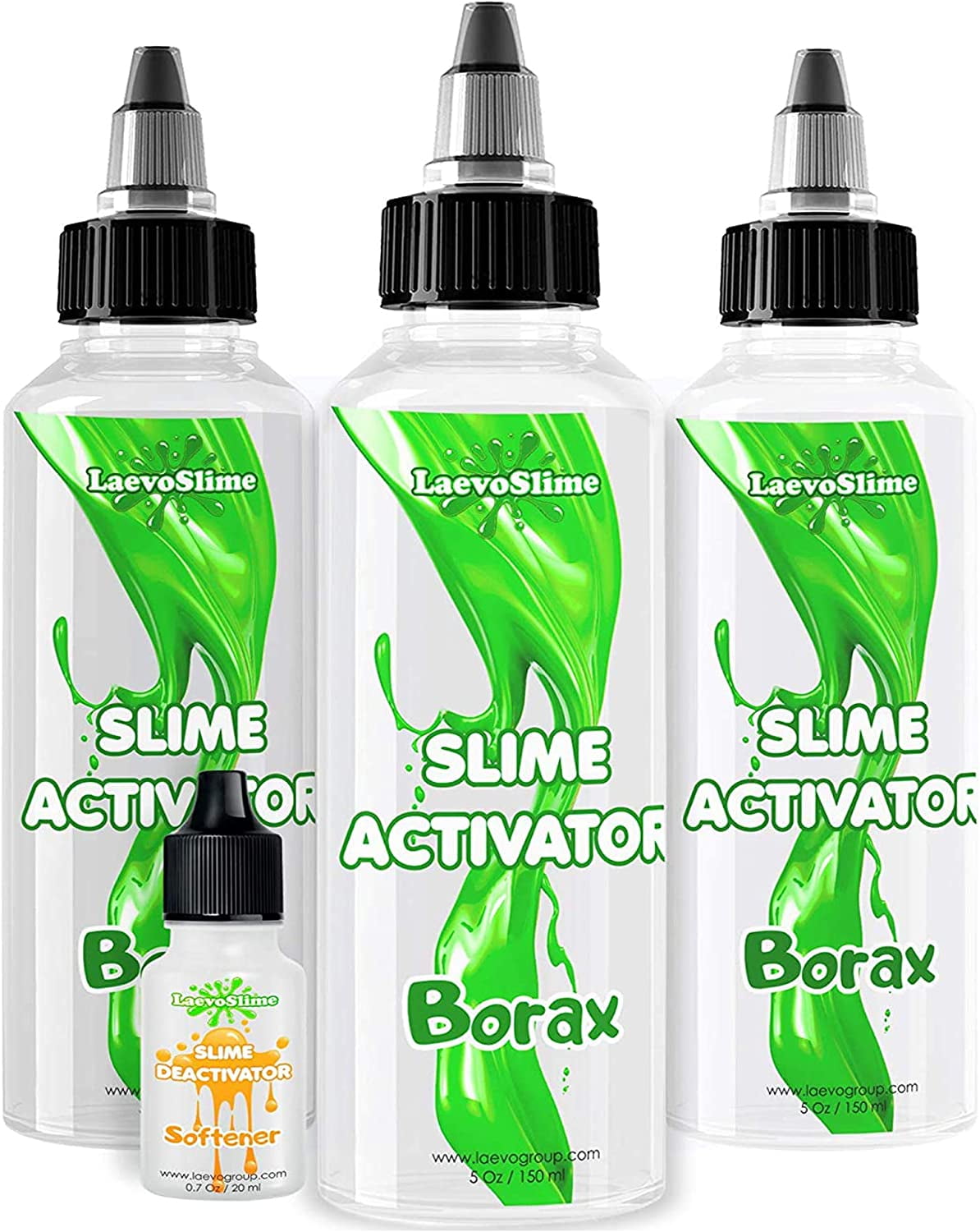  Slime Activator Borax Solution BEST VALUE KIT [15.2 oz] + BONUS  Deactivator to Save Your Slime - Add to Slime Glue or Elmers Glue -  Replaces Contact Solution, Liquid Starch, Saline