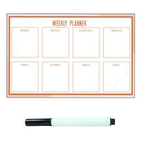 Weekly Planner Whiteboard 30x40cm Wall Mounted for Home/Office