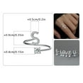 thumbnail image 2 of Initial Letter Rings For Women Adjustable Silver Jewelry Alphabet For Her Girlfriend Sister, 2 of 3