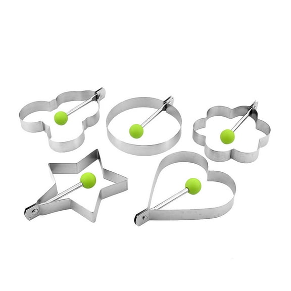 Kitchen Stainless Steel Pancake Mould Fried Egg Mold Ring 5 in 1 Set