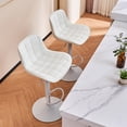 thumbnail image 6 of YOUNIKE Bar Stools with Soft Cushion Set of 2 Adjustable Swivel Bar Chairs Counter Stools,White, 6 of 8