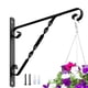 thumbnail image 2 of Soporte para plantas colgantes, paquete de 2 ganchos para macetas de pared con tornillos de hierro incluidos, campanillas de viento para interiores, macetas, linternas, decoración de patio i, 2 of 5