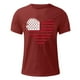 thumbnail image 4 of Tops para hombre, blusas y camisas de cuello redondo y manga corta para hombre, camiseta de cuello redondo y manga corta con estampado de la bandera del Día de la Independencia de Estados Unidos para, 4 of 5
