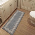 thumbnail image 3 of Ottomanson Non-Slip Hallway Runner Rug 3x10 Rubberback Border Indoor Rug, 2'7" x 9'10", Light Gray, 3 of 11