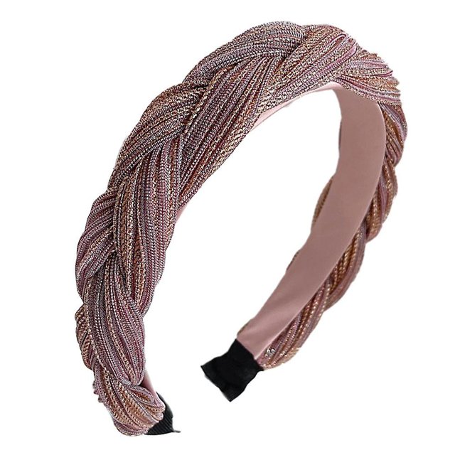 Diadema para mujer, cinta para el pelo con turbante de nudo ancho trenzado, accesorios elásticos para el pelo para mujeres y niñas, regalos navideños para la cabeza Afortunado Sencillez