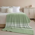 thumbnail image 2 of Throw Blanket for Couch Sage Green Striped Soft Fleece Flannel Blankets Cozy Lightweight Blanket for Home Sofa Living Room Stripes Bed Throws 50" x 60", 2 of 9