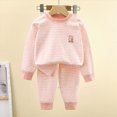 thumbnail image 6 of TOWED22 Toddler Baby Boy Fall Outfit Long Sleeve Crew Neck Contrast Color Sweatshirt Top Pant Cute Newborn Infant Waffle Clothes Size:90,Color:Orange, 6 of 8