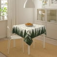 thumbnail image 5 of Xmas Tablecloth 54×54 Inch Square Trees Holiday Winter Snowflake Table Cloth Water-Resistant Spill-Proof Washable Fabric Tablecover for Kitchen Dining Party Picnic Indoor Outdoor, 5 of 6