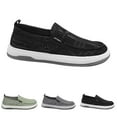 thumbnail image 3 of XIMIN Mens Women's Loafers Slip On Low Top Solid Color Canvas Sneakers Casual Boat Shoes Walking Flats Breathable Comfortable Shoes (9.5, Black), 3 of 3