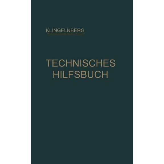 Klingelnberg Technisches Hilfsbuch, (Paperback)