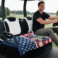 thumbnail image 5 of XYZCANDO Patriotic American Eagle 250th Design Golf Cart Seat Cover | 4 Pockets Non-Slip Terry Cloth Universal 2-Seat Golf Cart Accessory, 5 of 9