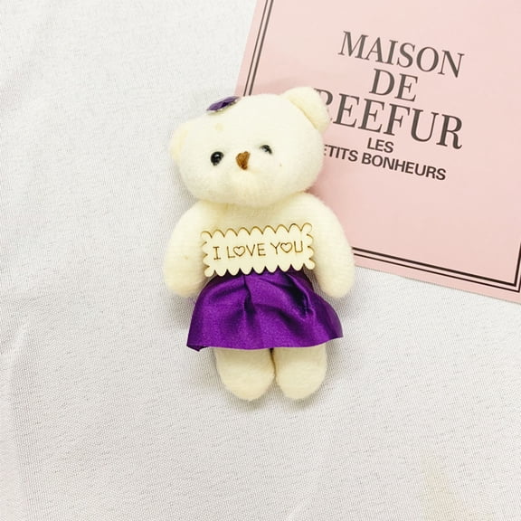 JeashCHAT Mini Bear Plush Toy Cute Bear Doll Stuffed Animals Valentine's Day Gift Birthday Party Favors