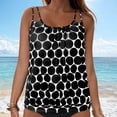 thumbnail image 2 of idosla Womens Blouson Tankini Top Only Loose Fit Swim Top No Bottom Modest Swimsuit (Black, XXL), 2 of 8