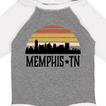 thumbnail image 4 of Inktastic Memphis Tennessee Skyline Retro Sunset Boys or Girls Long Sleeve Baby Bodysuit, 4 of 5