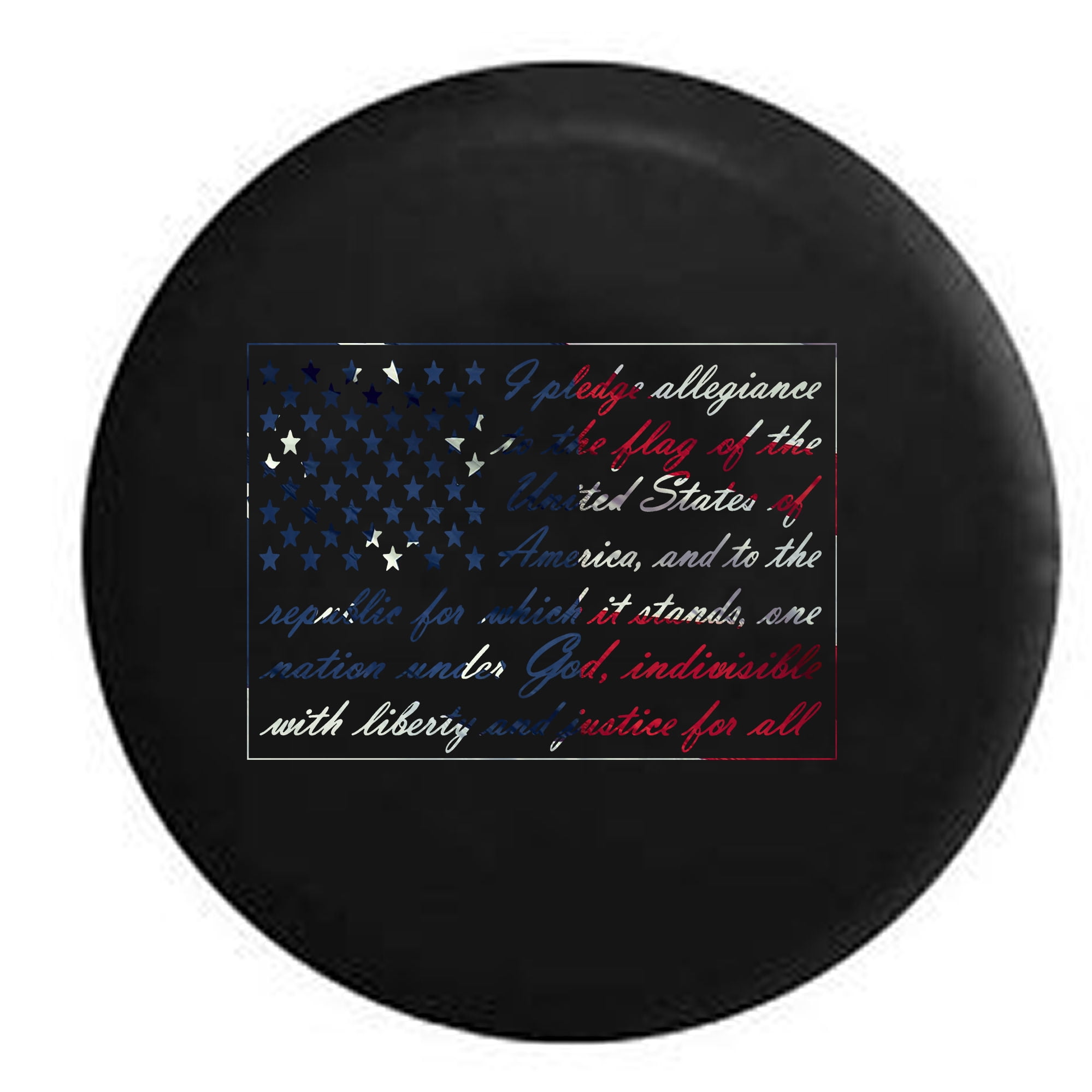 American Pledge Of Allegiance Waving Flag Spare Tire Cover For Jeep Rv 33 Inch Walmart Com Walmart Com