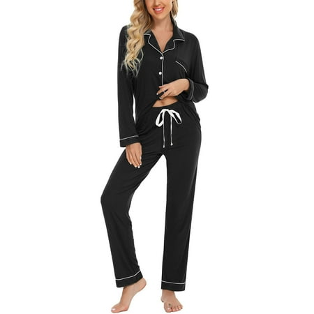 

Clearance Pajamas! MIARHB Women s Two Piece Casual Black S