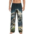 thumbnail image 1 of Balery Astronaut Soccer Field Pantalones de pijama para hombre, pijama ultraligero, pantalón de descanso-Large, 1 of 6