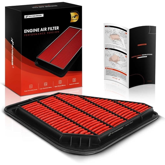 A-Premium Pre-oiled Engine Air Filter Compatible with Chevrolet Traverse 2009-2017 & GMC Acadia 2007-2016 2018, Acadia Limited 2017 & Buick Enclave & Saturn Outlook, 3.6L