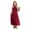 Burgundy, variant on Kids Girl's Halter Ruched Bodice Special Occasion Dresses Chiffon Bridesmaid Maxi Long Flower Dress Burgundy 8