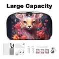 thumbnail image 3 of Fragmented Flowers Digital Bag Oxford Cloth Waterproof Charger Pouch Cable Organizer Box Charger Organizer Box 5.9x9.44x3.14 in, 3 of 6