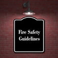 thumbnail image 2 of Fire Safety Guidelines BLACK Aluminum Composite Sign 8.5''x10'', 2 of 9
