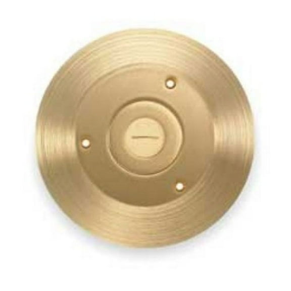 Hubbell Wiring Device-Kellems Box Cover, Floor Box Type, 1 Gang, Brass SF2525
