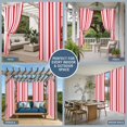 thumbnail image 5 of Red Pink Stripe Outdoor Curtains for Patio Waterproof,Windproof Privacy Curtains with Weighted Bottom,Geometric White Vertical Striped Outside Drapes for Picnic Garage Backyard Cabana 54"x84" 1 Panel, 5 of 8