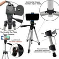 Acuvar 50" Inch Aluminum Camera Tripod and Universal Smartphone Mount