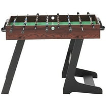 42" Foldable Foosball Table - Indoor Full Size Soccer Game Table for Home, Family & Game Room - Includes 2 Balls, Durable & Portable
