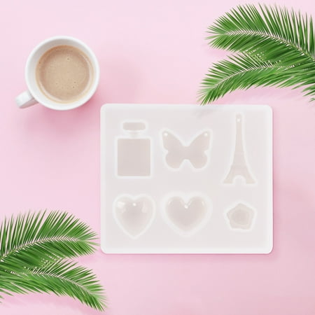 

Ovzne DIY Silicone Mold Resin Button DIY Handmade Resin Mold With Hole Pendant Button