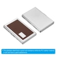 thumbnail image 3 of Uxcell RFID Credit Card Holder Metal Wallet 6 Slots Men Women Hard Protector Case Brown 2 Pack, 3 of 6