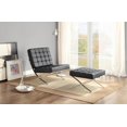 thumbnail image 2 of Topline Home Furnishings Black Ottoman, 2 of 2