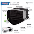 thumbnail image 3 of Best Trading Cubrebocas Negro 300 piezas, Mascarilla Desechable Termosellada Tricapa, Tapabocas con 300 Piezas con Ajustador Nasal Oculto y Tecnología Ligera de Filtrado Efectivo, 3 of 6