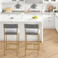 thumbnail image 4 of 2-Piece Pub Table Upholstered Bar Stools, 36" Counter-Height Dining Table & Chairs for Kitchen, Breakfast Nook, Small Apartment, Space-Saving Modern Farmhouse, 4 of 17