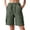Green, variant on Summer Casual High Waist Cargo Shorts Women Straight Leg Loose Fit Workwear Pocket Five Point Shorts Comfortable Breathable Lightweight Summer Leisure Short Pants Blue L