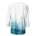 thumbnail image 3 of Fanxing Raglan Sleeve Tshirts for Women 3/4 Sleeve Shirts Summer Tops Crewneck Baseball Tees Shirt Multicolor,S, 3 of 7