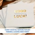 thumbnail image 3 of Funny Good Luck Cocktail Napkins - 50 Pack - Farewell, Going Away, Coworker Leaving, Retirement Party Decorations Supplies, Sarcastic Good Riddance Humor, 3 of 6