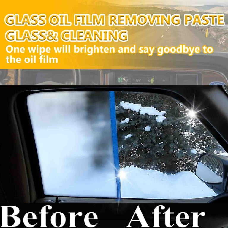  Glass Oil Film Removing Paste, Car Windshield Oil Film Cleaner, Glass  Stripper Water Spot Remover Automotive Glass Oil Film Remover, Window Front  Windshield Agent (3PCS) : Automotive