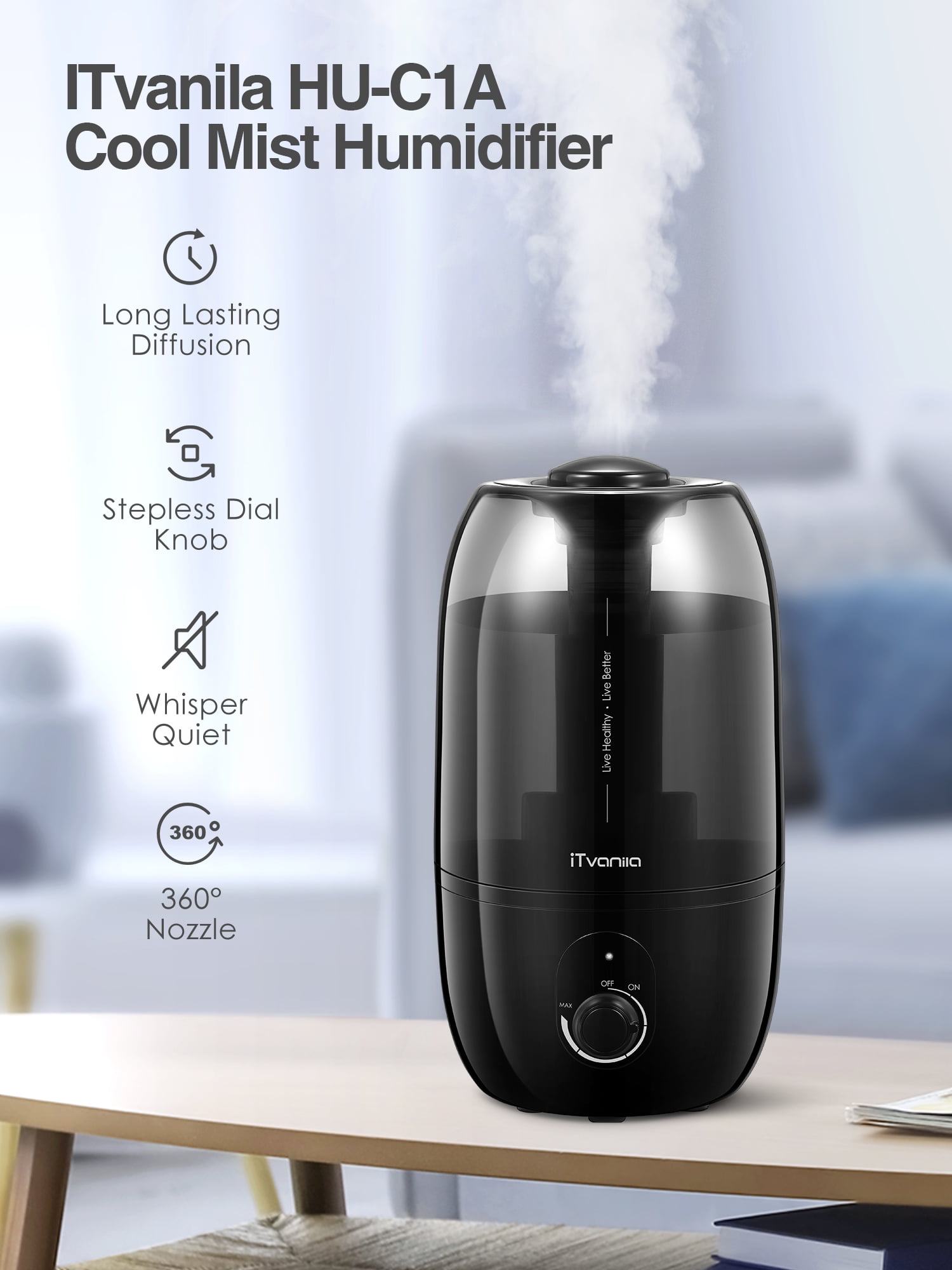 FOHERE Cool Mist Humidifier
