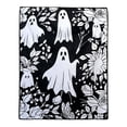 thumbnail image 2 of JuDWoC Halloween DIY Coloring Blanket Soft Flannel Fleece Blanket Gothic Ghost Blanket Colorable Halloween Throw Blanket for Couch Sofa Bed Decor 59.1*51.2in, 2 of 9