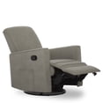 thumbnail image 2 of Evolur Raleigh Glider Recliner Smokey Blue with High Backrest Support, Durable Polyester Fabric, 2 of 15