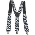 thumbnail image 1 of Zebra Striped Clip-On Suspenders, 1 of 1