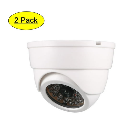 Uxcell Plastic 95x64mm Fake Security Camera with LED Light 2 Pack